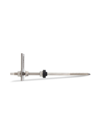 Vis double filetage panneau solaire Avec PLATINE 12X300 Inox A2