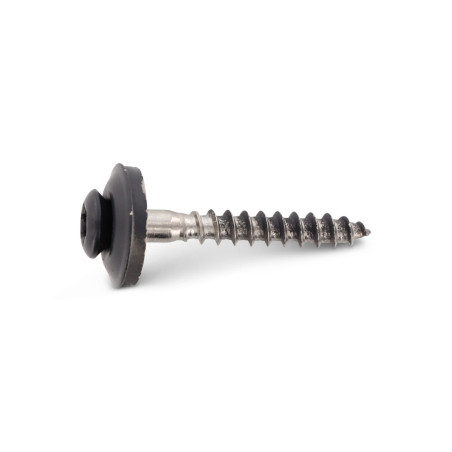 1 x Vis faitage Tête fraisée bombée TFB TORX T20 Inox A2 RAL7016 gris anthracite 4.5X45 Rondelle d'étanchéite EPDM