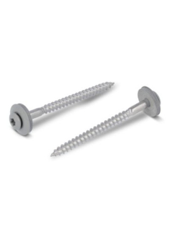 Vis faitage Tête fraisée bombée TFB TORX T20 Inox A2 RAL7030 4,5X45 Rondelle d'étanchéite EPDM