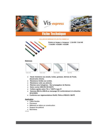 Colliers de serrage Nylon Vert 3.6X200