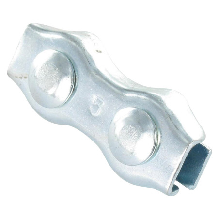1 x Serre-câble plat duplex Acier zingué Câble De 2