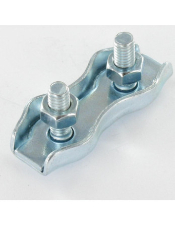 Serre-câble plat duplex Acier zingué Câble De 2