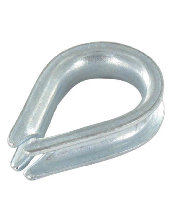 Cosse coeur LEGERE Pour Câble De 8 Acier zingué