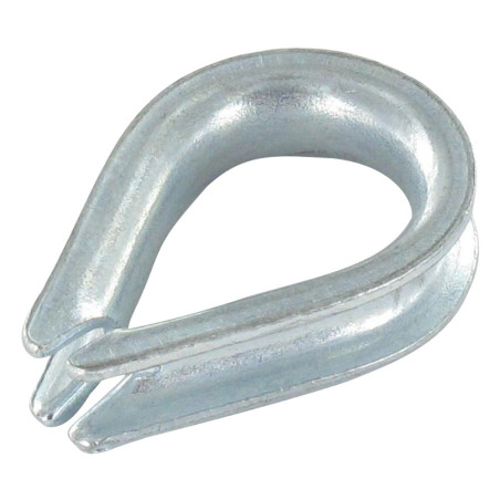 1 x Cosse coeur LEGERE Pour Câble De 10 Acier zingué