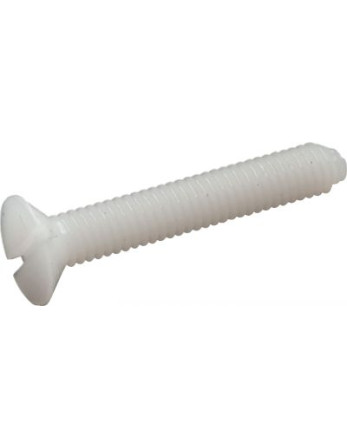 Vis métaux Tête fraisée Fendue M5X16 Polyamide 6.6 nylon naturel