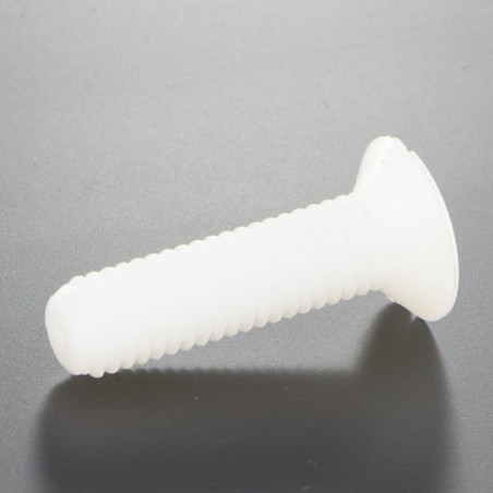 1 x Vis métaux Tête fraisée bombée TFB Fendue M6X12 nylon naturel