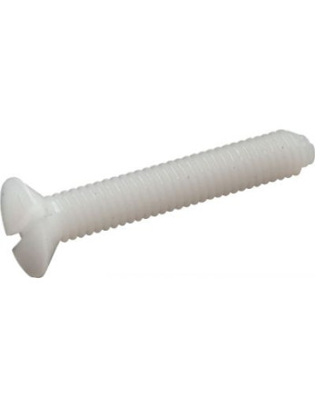 Vis métaux Tête fraisée Fendue M4X10 Polyamide 6.6 nylon naturel