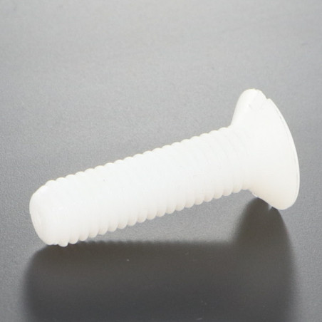 1 x Vis métaux Tête fraisée bombée TFB Fendue M6X60 nylon naturel