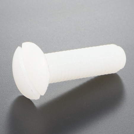1 x Vis métaux Tête fraisée bombée TFB Fendue M4X6 nylon naturel