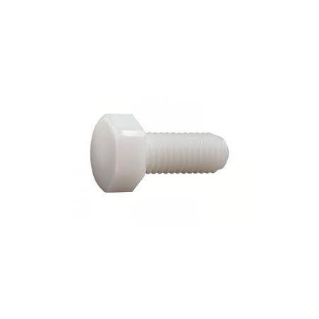 1 x Vis métaux Tête hexagonale TH M10X8 nylon naturel