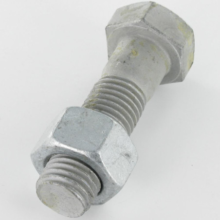 25 x Boulon (vendu avec Ecrou) Tête hexagonale TH M18X70 Classe 8.8 SB Forte tenue à la corrosion Acier galvanisé à