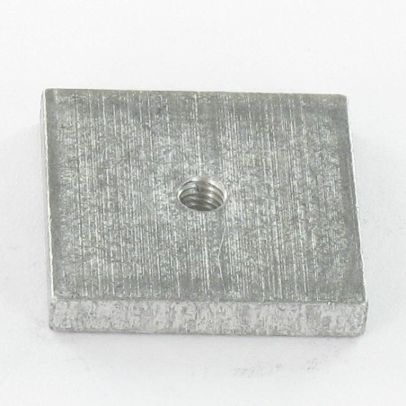 1 x Ecrou carré M4 24X24X4 Aluminium