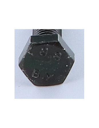 Vis métaux Tête hexagonale TH M10X16 Classe 8.8 Acier zingué noir