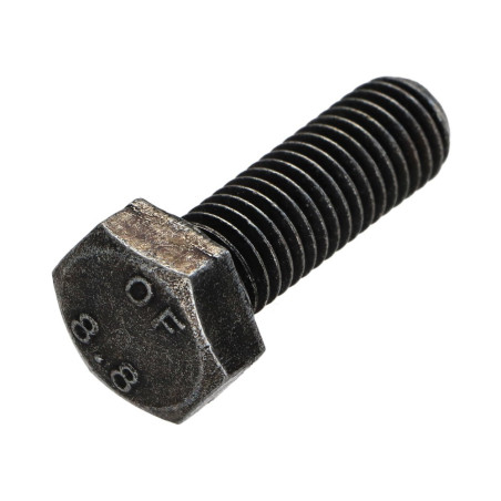 1 x Vis métaux Tête hexagonale TH M10X30 Classe 8.8 Acier zingué noir