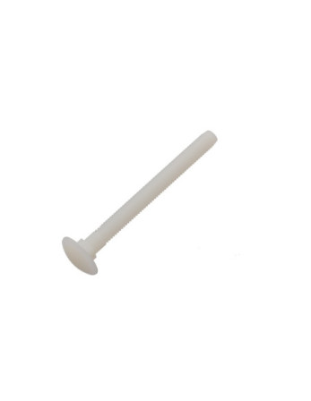 Vis métaux tête ronde collet carré M6X16 nylon naturel