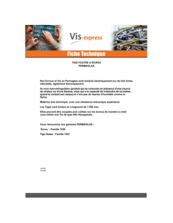 Tige filetée M6X1900 PERMAGLAS