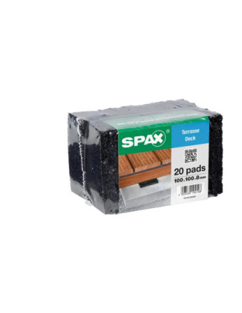 Lot de 20 Tampons de protection de lambourde Spax 100X100X8