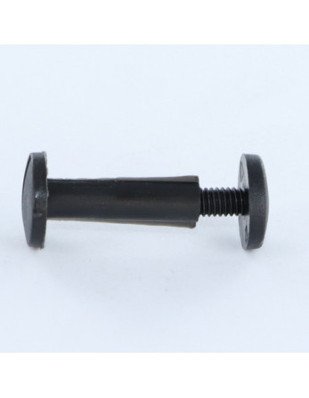 Vis relieur M4X20 Diamètre Tube 5 nylon noir 2 pièces Mâle femelle
