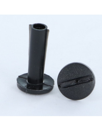 Vis relieur M6X12 Diamètre Tube 8 nylon noir 2 pièces Mâle femelle