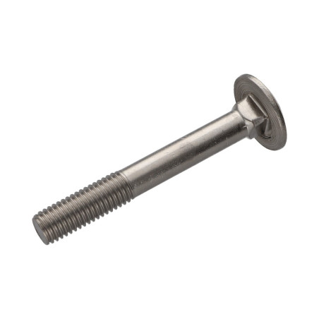 1 x Vis métaux tête ronde collet carré Inox A4 M8X70 Filetage partiel