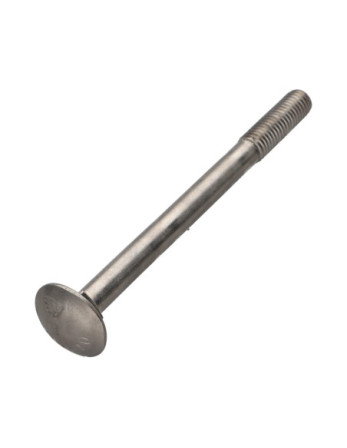 Vis métaux tête ronde collet carré Inox A4 M6X100 Filetage partiel