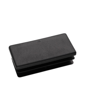 Bouchon rectangle pour tube 80X40 épaisseur tole du tube 1 à 3 Polyethylène noir