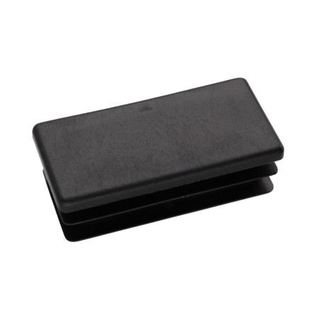 1 x Bouchon rectangle pour tube 80X40 épaisseur tole du tube 1 à 3 Polyethylène noir