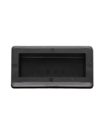 Bouchon rectangle pour tube 80X40 épaisseur tole du tube 1 à 3 Polyethylène noir