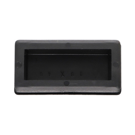 1 x Bouchon rectangle pour tube 80X40 épaisseur tole du tube 1 à 3 Polyethylène noir