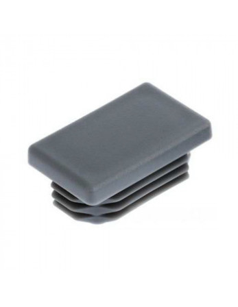 Bouchon rectangle pour tube 60X40 épaisseur tole du tube 3 à 5 Polyethylène noir