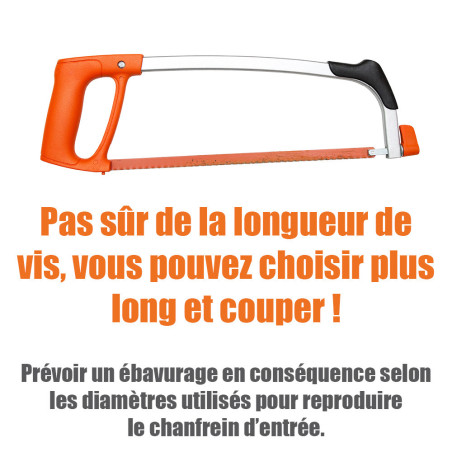 1 x Vis Poelier nylon naturel Polyamide 6.6 M8X25