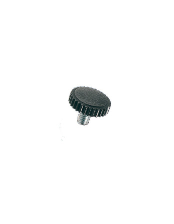 Vis métaux Tête Moletée nylon noir Tige Acier zingué M6X50