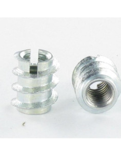 Insert Fendue Acier zingué blanc M8 15X13