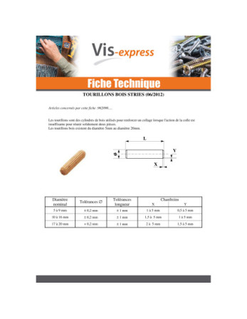 TOURRILONS Bois STRIES 10X40