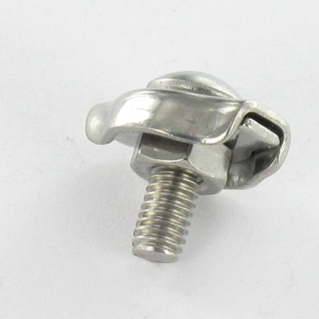 1 x Serre cable plat simple Inox A4 Diamètre 2