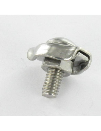 Serre cable plat simple Inox A4 Diamètre 8