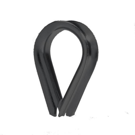 1 x Cosse coeur Inox A4 Noir Diamètre 10