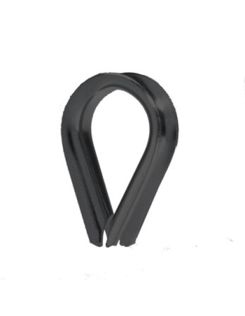 Cosse coeur Inox A4 Noir Diamètre 6