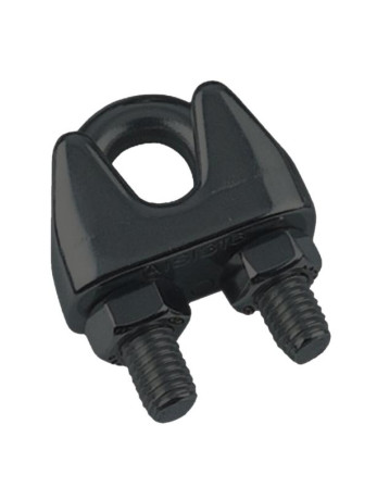 Serre cable étrier Inox A4 Noir Pour Câble De Diamètre 8