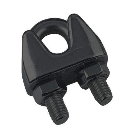 1 x Serre cable étrier Inox A4 Noir Pour Câble De Diamètre 8