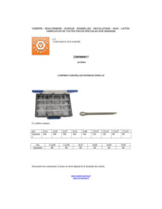 Assortiment de 1580 Goupille Fendue Inox A2 2