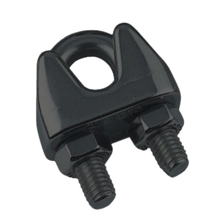 1 x Serre cable étrier Inox A4 Noir Pour Câble De Diamètre 5