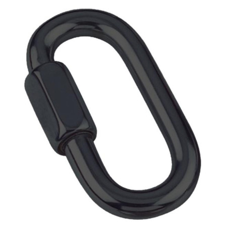 1 x Maillon rapide Inox A4 Noir 6