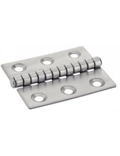 Charnière Type Fendue 6 trous Inox A2 50X60
