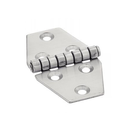 1 x Charnière Type D 6 trous Inox A2 70X40