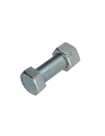 Boulon (vendu avec Ecrou) Tête hexagonale TH M16X50 Classe 8.8 SB Acier zingué Rouille