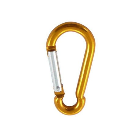 1 x Mousqueton POMPIER 6X60 jaune Aluminium