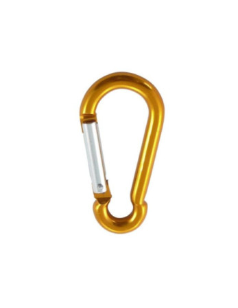 Mousqueton POMPIER 5X50 jaune Aluminium