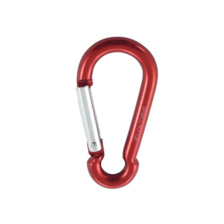 1 x Mousqueton POMPIER 8X80 Rouge Aluminium