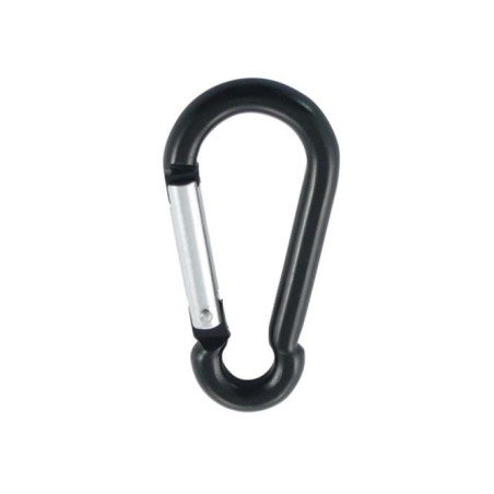 1 x Mousqueton POMPIER 6X60 Noir Aluminium